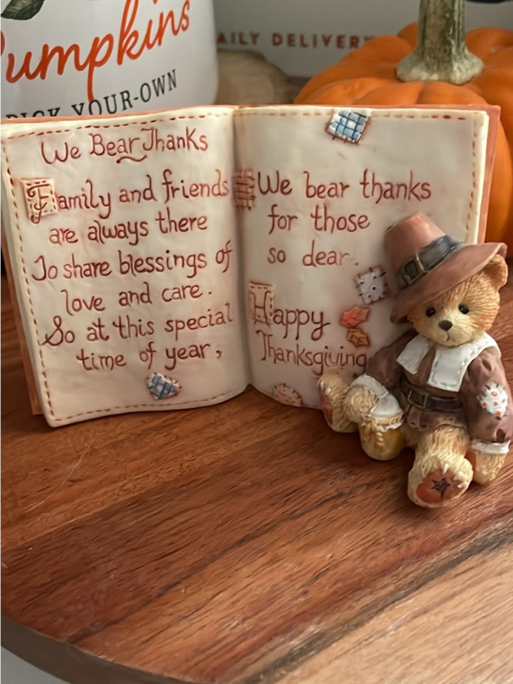 1994 Cherished Teddies - We Bear Thanks Plaque
